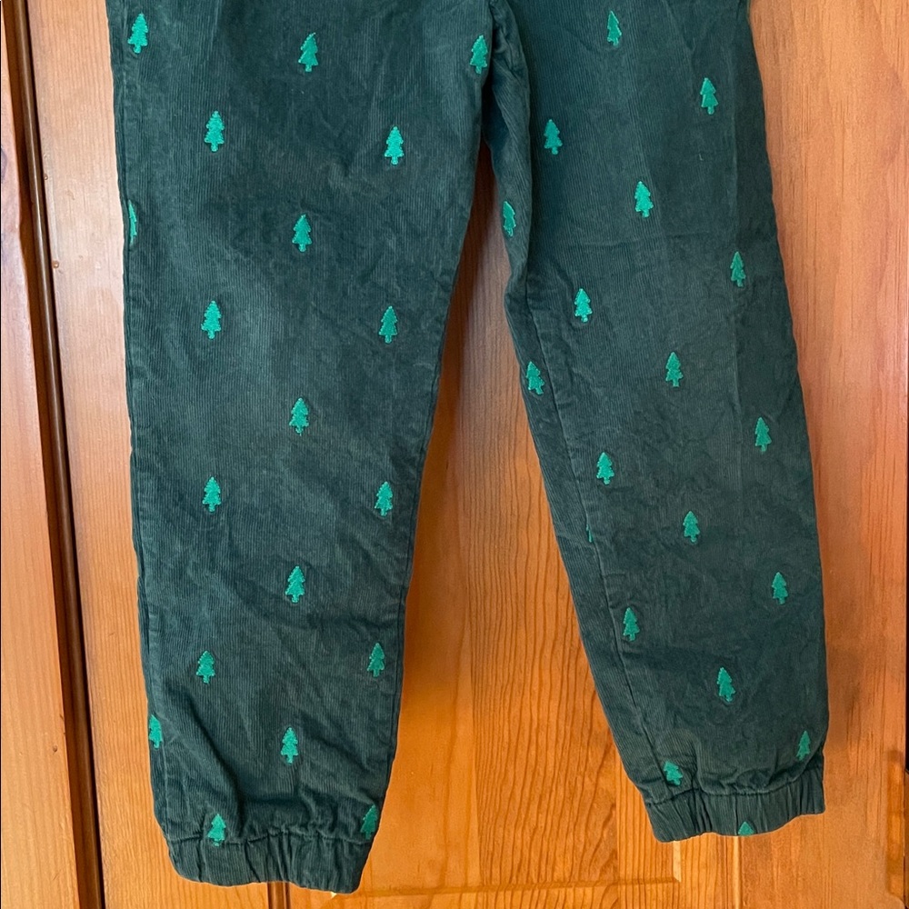 Hanna Andersson Corduroy Pants Forest Green Evergreen Tree Adjustable size 6/7 - Picture 3 of 7